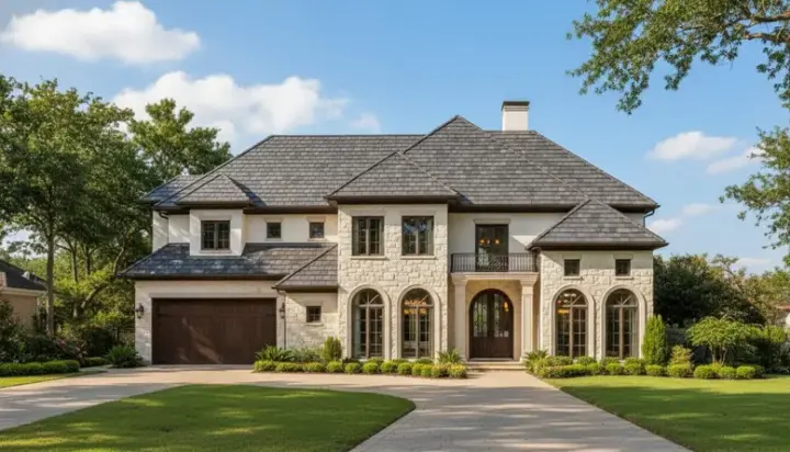 Mediterranean house plans 19-255 - front exterior, 4,105 sq ft, 5 bed, 4 bath house plans | Monster House Plans