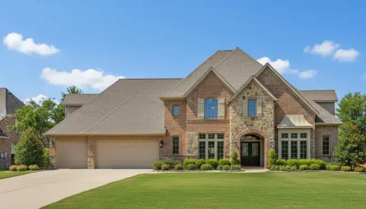 French Country house plans 19-266 - front exterior, 4,766 sq ft, 4 bed, 3 bath house plans | Monster House Plans