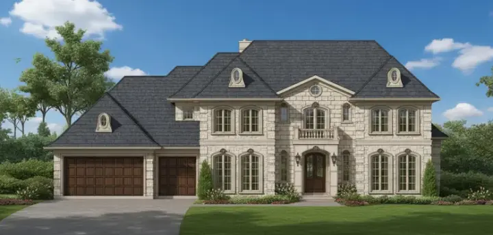 Traditional house plans 19-272 - front exterior, 4,027 sq ft, 4 bed, 3 bath house plans | Monster House Plans