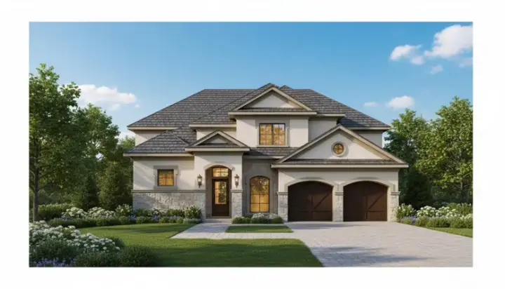 Mediterranean house plans 19-276 - front exterior, 3,445 sq ft, 4 bed, 3 bath house plans | Monster House Plans