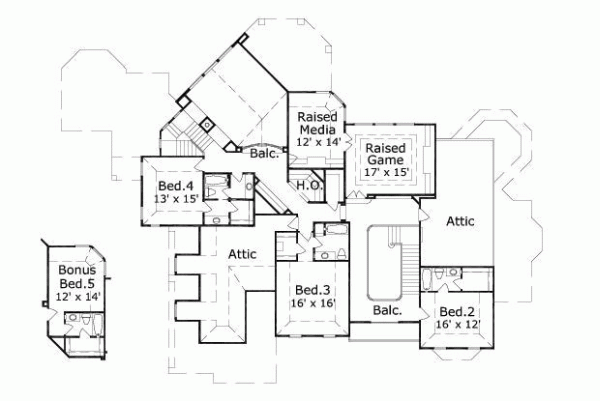 Upper/Second Floor Plan: 19-285