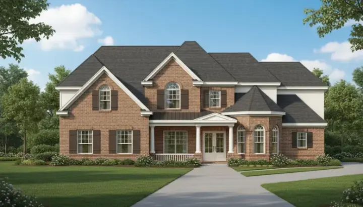 Traditional house plans 19-294 - front exterior, 4,439 sq ft, 5 bed, 3 bath house plans | Monster House Plans