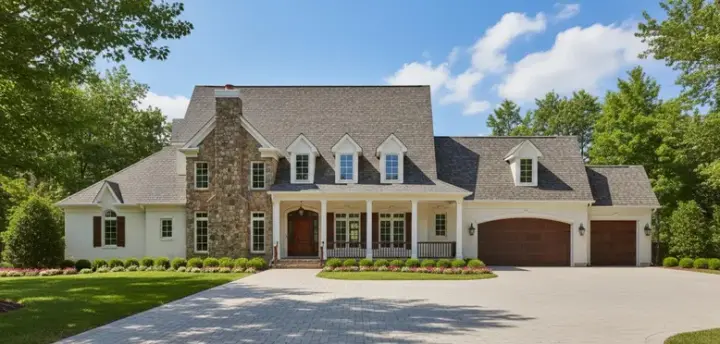 Country house plans 19-300 - front exterior, 5,078 sq ft, 4 bed, 4 bath house plans | Monster House Plans