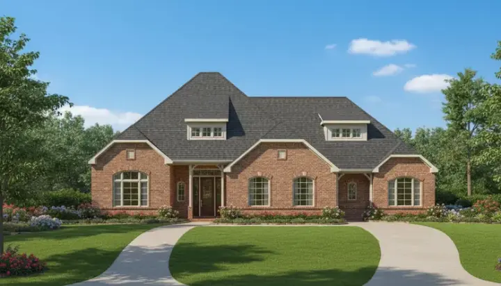 Traditional house plans 19-312 - front exterior, 3,427 sq ft, 4 bed, 2 bath house plans | Monster House Plans