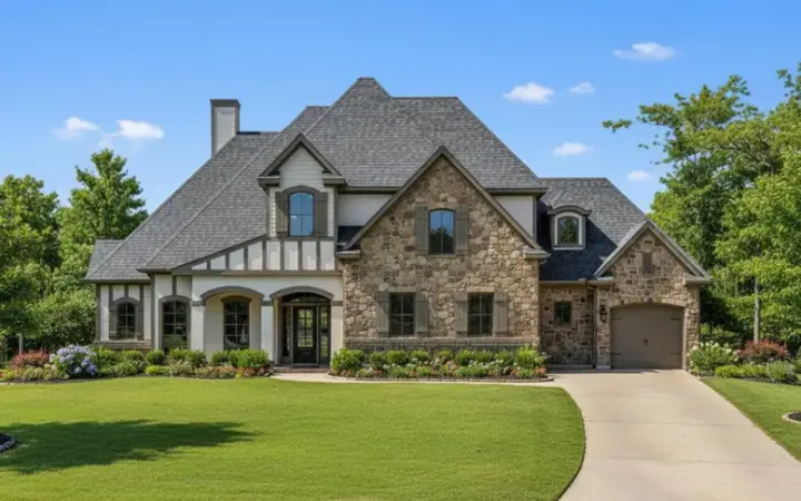 French Country house plans 19-315 - front exterior, 3,996 sq ft, 4 bed, 3 bath house plans | Monster House Plans