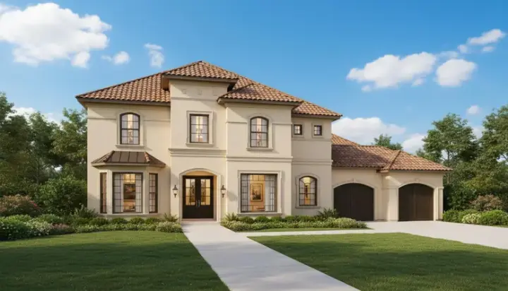 Traditional house plans 19-322 - front exterior, 4,312 sq ft, 5 bed, 3 bath house plans | Monster House Plans