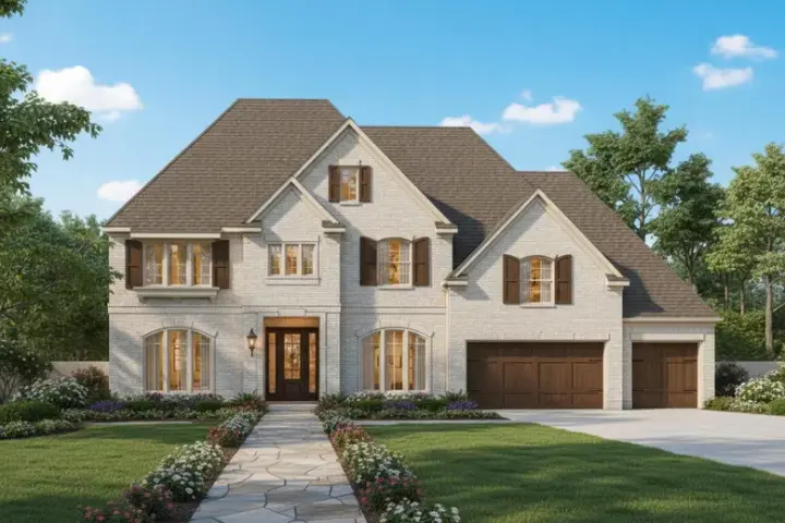 Traditional house plans 19-335 - front exterior, 4,347 sq ft, 5 bed, 4 bath house plans | Monster House Plans