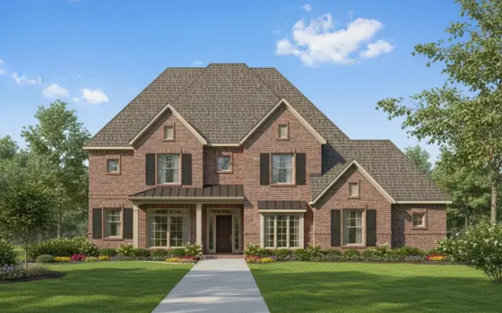 French Country house plans 19-337 - front exterior, 4,542 sq ft, 5 bed, 3 bath house plans | Monster House Plans
