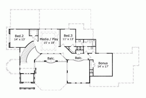 Upper/Second Floor Plan: 19-349