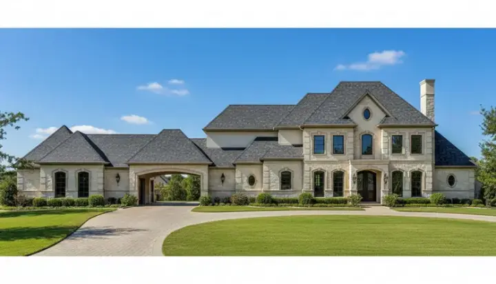 Traditional house plans 19-351 - front exterior, 4,714 sq ft, 4 bed, 4 bath house plans | Monster House Plans