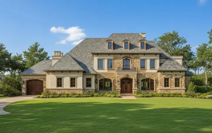 Mediterranean house plans 19-358 - front exterior, 6,028 sq ft, 4 bed, 4 bath house plans | Monster House Plans