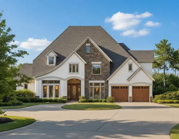 Tuscan house plans 19-361 - front exterior, 4,715 sq ft, 4 bed, 4 bath house plans | Monster House Plans