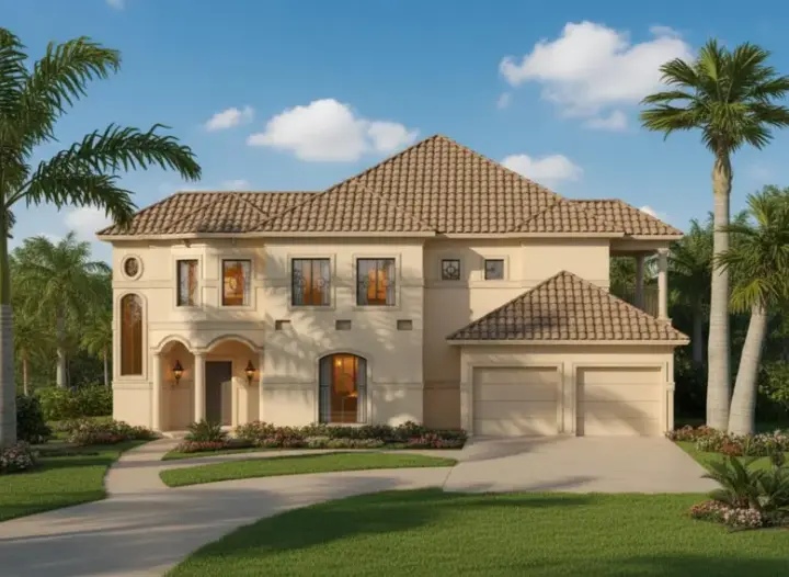 Mediterranean house plans 19-363 - front exterior, 3,116 sq ft, 3 bed, 3 bath house plans | Monster House Plans