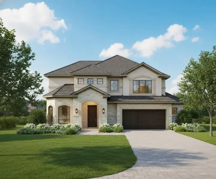 Mediterranean house plans 19-364 - front exterior, 3,181 sq ft, 3 bed, 3 bath house plans | Monster House Plans
