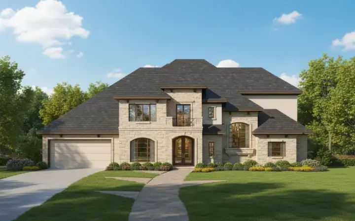 Mediterranean house plans 19-368 - front exterior, 4,454 sq ft, 4 bed, 3 bath house plans | Monster House Plans