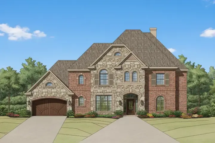 Traditional house plans 19-377 - front exterior, 4,278 sq ft, 4 bed, 3 bath house plans | Monster House Plans