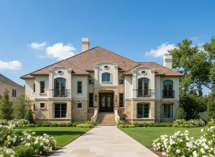 Mediterranean house plans 19-378 - front exterior, 5,191 sq ft, 4 bed, 4 bath house plans | Monster House Plans
