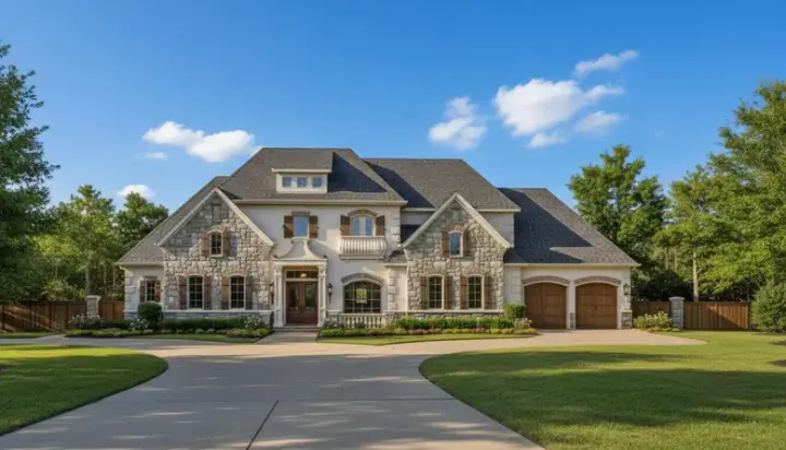Country house plans 19-388 - front exterior, 6,006 sq ft, 4 bed, 4 bath house plans | Monster House Plans