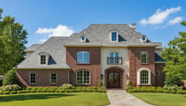French Country house plans 19-394 - front exterior, 3,627 sq ft, 4 bed, 4 bath house plans | Monster House Plans