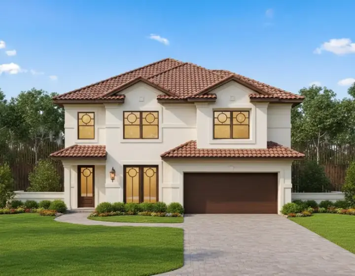 Mediterranean house plans 19-397 - front exterior, 2,727 sq ft, 3 bed, 3 bath house plans | Monster House Plans
