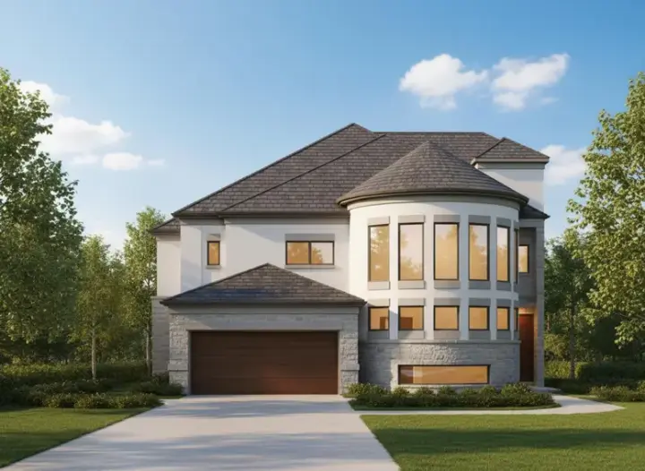 Contemporary house plans 19-399 - front exterior, 4,541 sq ft, 1 bed, 3 bath house plans | Monster House Plans