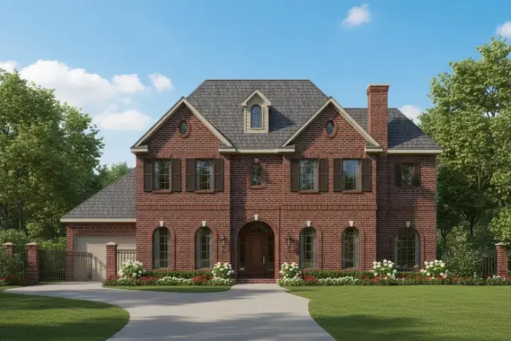 Traditional house plans 19-404 - front exterior, 5,021 sq ft, 4 bed, 3 bath house plans | Monster House Plans