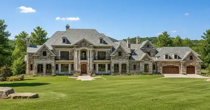 Traditional house plans 19-413 - front exterior, 13,782 sq ft, 7 bed, 6 bath house plans | Monster House Plans