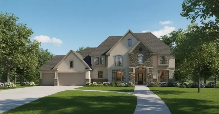 Traditional house plans 19-417 - front exterior, 3,796 sq ft, 4 bed, 3 bath house plans | Monster House Plans