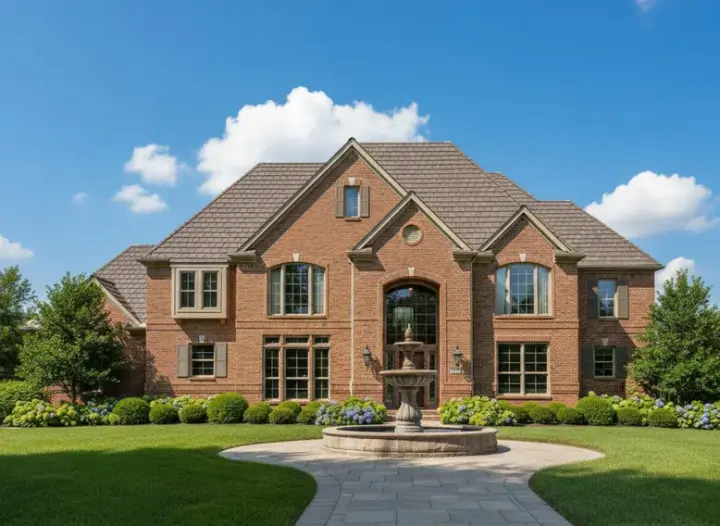 Traditional house plans 19-443 - front exterior, 3,901 sq ft, 4 bed, 3 bath house plans | Monster House Plans