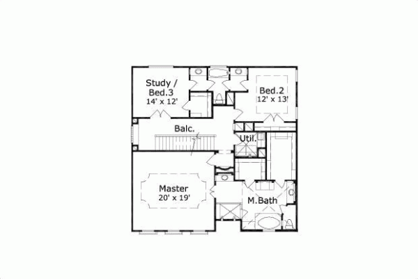 Upper/Second Floor Plan: 19-445