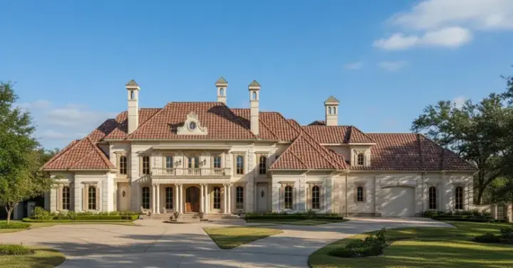 European house plans 19-465 - front exterior, 7,529 sq ft, 5 bed, 6 bath house plans | Monster House Plans