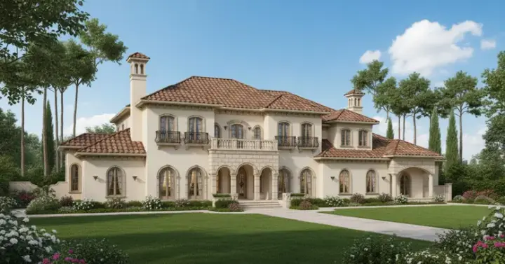Mediterranean house plans 19-472 - front exterior, 7,651 sq ft, 4 bed, 4 bath house plans | Monster House Plans