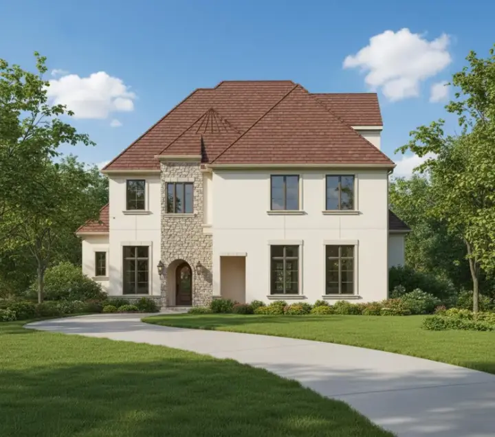 Tuscan house plans 19-478 - front exterior, 3,595 sq ft, 4 bed, 4 bath house plans | Monster House Plans