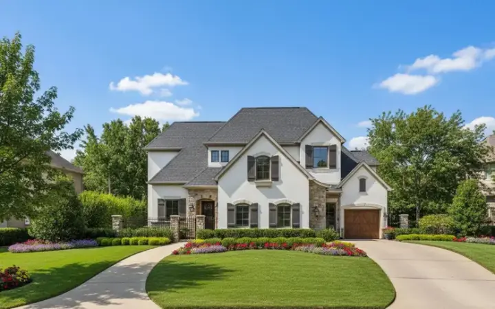 French Country house plans 19-479 - front exterior, 4,308 sq ft, 4 bed, 3 bath house plans | Monster House Plans