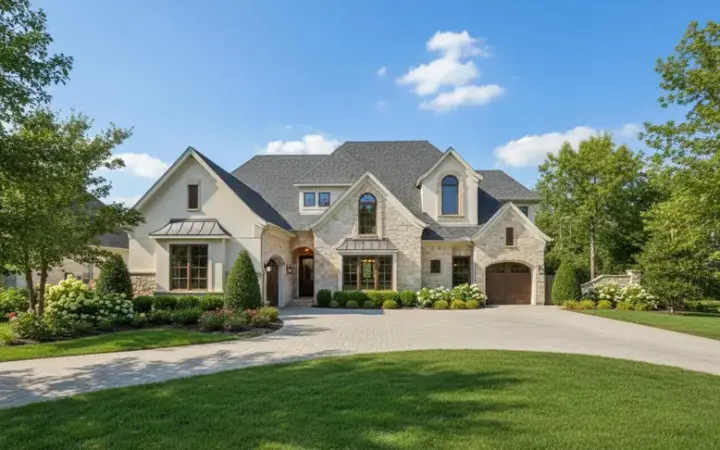 French Country house plans 19-480 - front exterior, 4,308 sq ft, 4 bed, 3 bath house plans | Monster House Plans