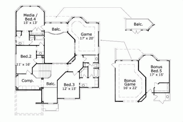 Upper/Second Floor Plan: 19-481