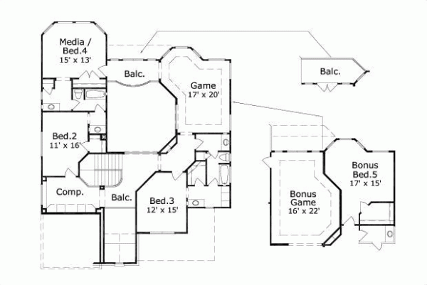 Upper/Second Floor Plan: 19-483