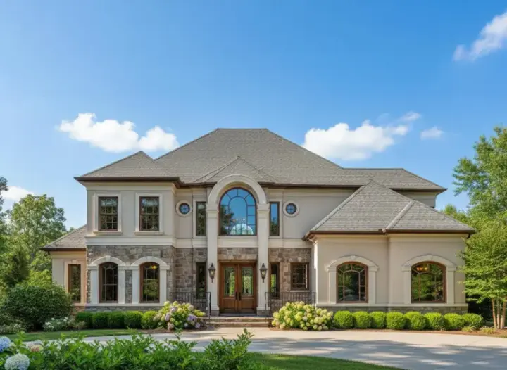 Traditional house plans 19-490 - front exterior, 4,380 sq ft, 4 bed, 3 bath house plans | Monster House Plans