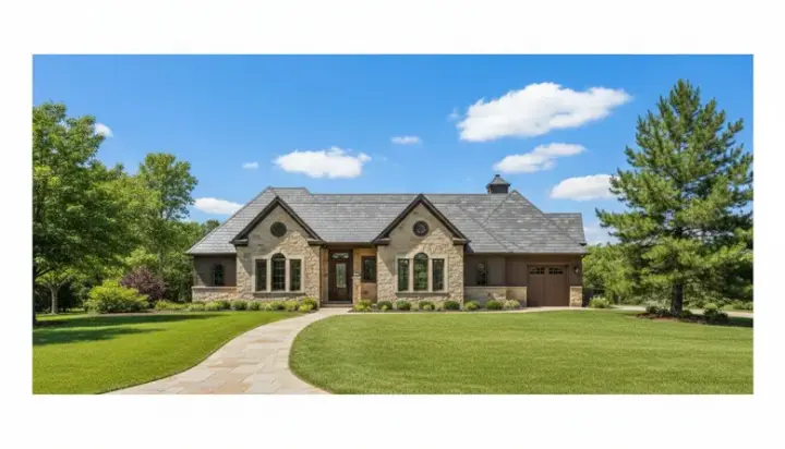 Traditional house plans 19-491 - front exterior, 3,940 sq ft, 3 bed, 3 bath house plans | Monster House Plans