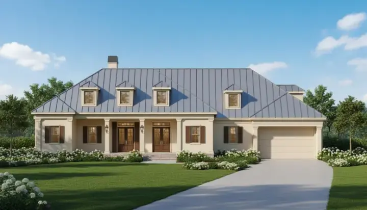 Country house plans 19-497 - front exterior, 5,408 sq ft, 6 bed, 5 bath house plans | Monster House Plans