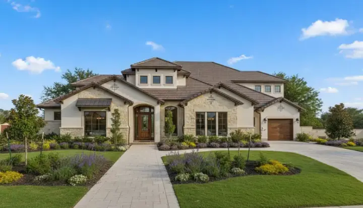 Tuscan house plans 19-501 - front exterior, 4,965 sq ft, 4 bed, 4 bath house plans | Monster House Plans