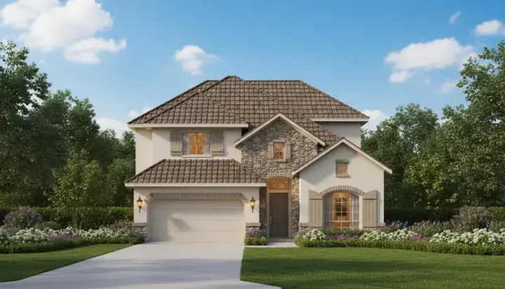Tuscan house plans 19-508 - front exterior, 3,511 sq ft, 4 bed, 3 bath house plans | Monster House Plans