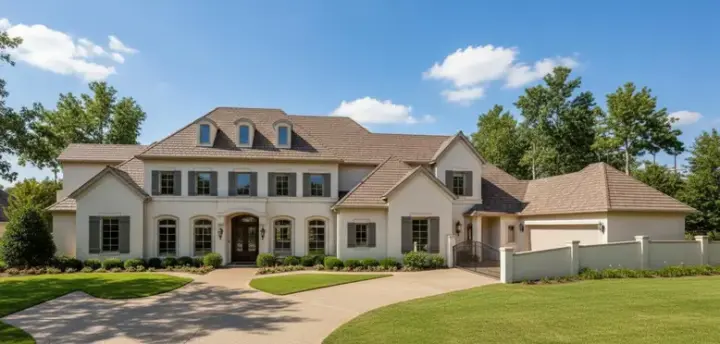 Traditional house plans 19-511 - front exterior, 6,233 sq ft, 4 bed, 4 bath house plans | Monster House Plans