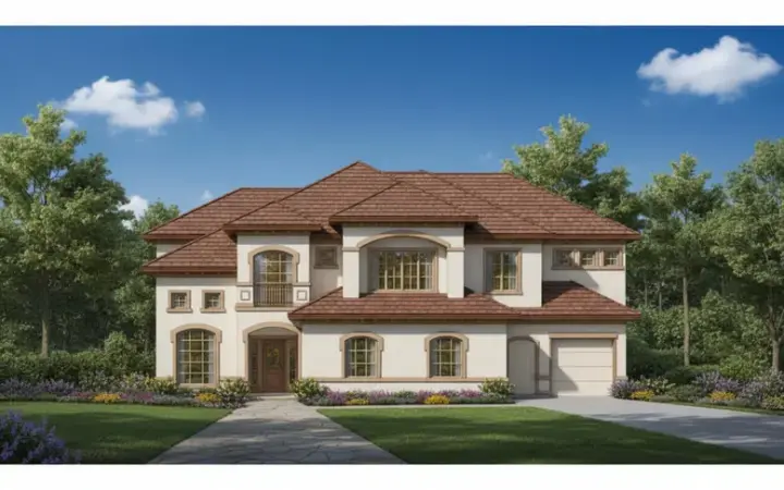Traditional house plans 19-524 - front exterior, 4,028 sq ft, 4 bed, 3 bath house plans | Monster House Plans