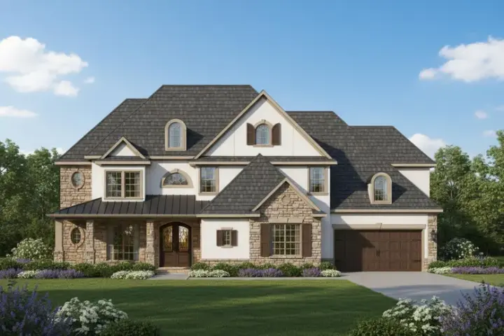 Traditional house plans 19-539 - front exterior, 4,572 sq ft, 4 bed, 3 bath house plans | Monster House Plans