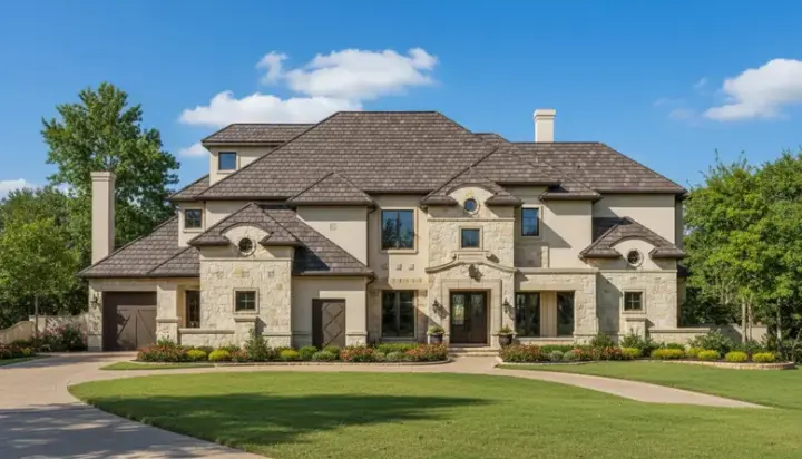 Mediterranean house plans 19-540 - front exterior, 6,940 sq ft, 6 bed, 5 bath house plans | Monster House Plans