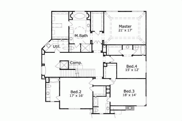 Upper/Second Floor Plan: 19-548