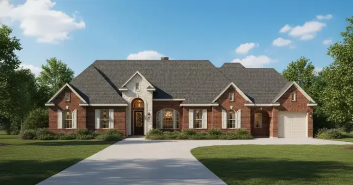 Traditional house plans 19-550 - front exterior, 3,623 sq ft, 4 bed, 3 bath house plans | Monster House Plans