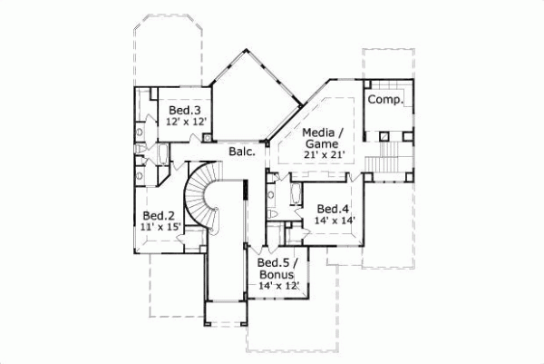 Upper/Second Floor Plan: 19-552