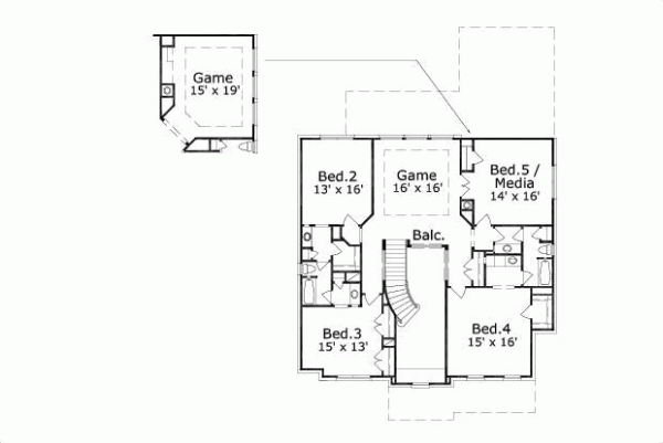 Upper/Second Floor Plan: 19-554